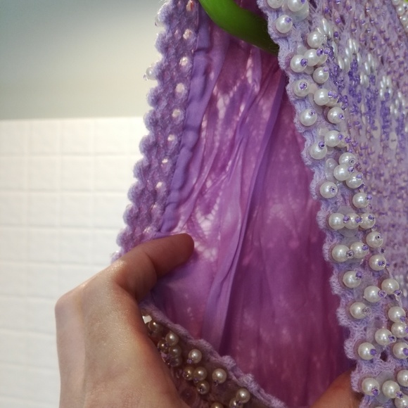 Vintage handmade beaded vest - Picture 4 of 4